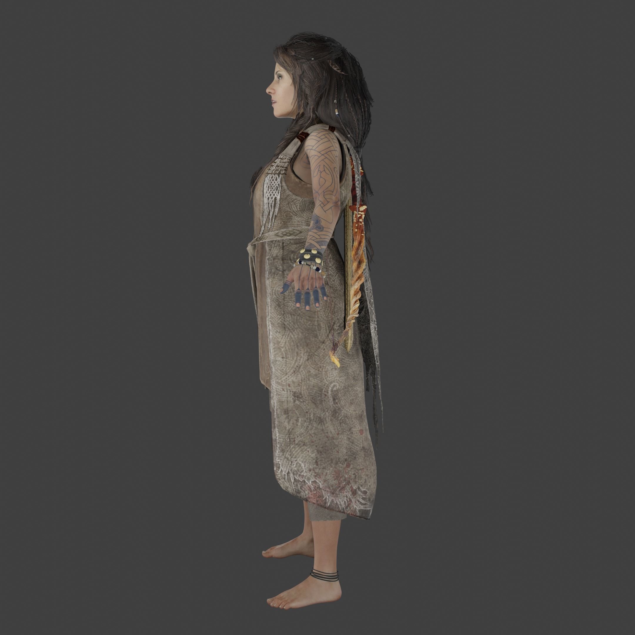 Freya Low-poly 3D model_4