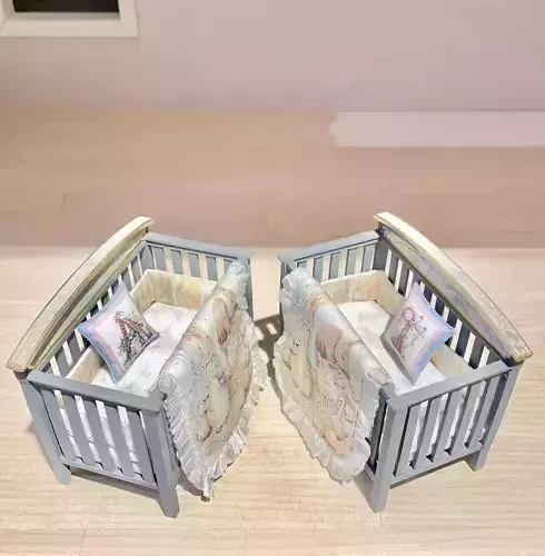 12th Scale Modern Baby Crib 3D print model