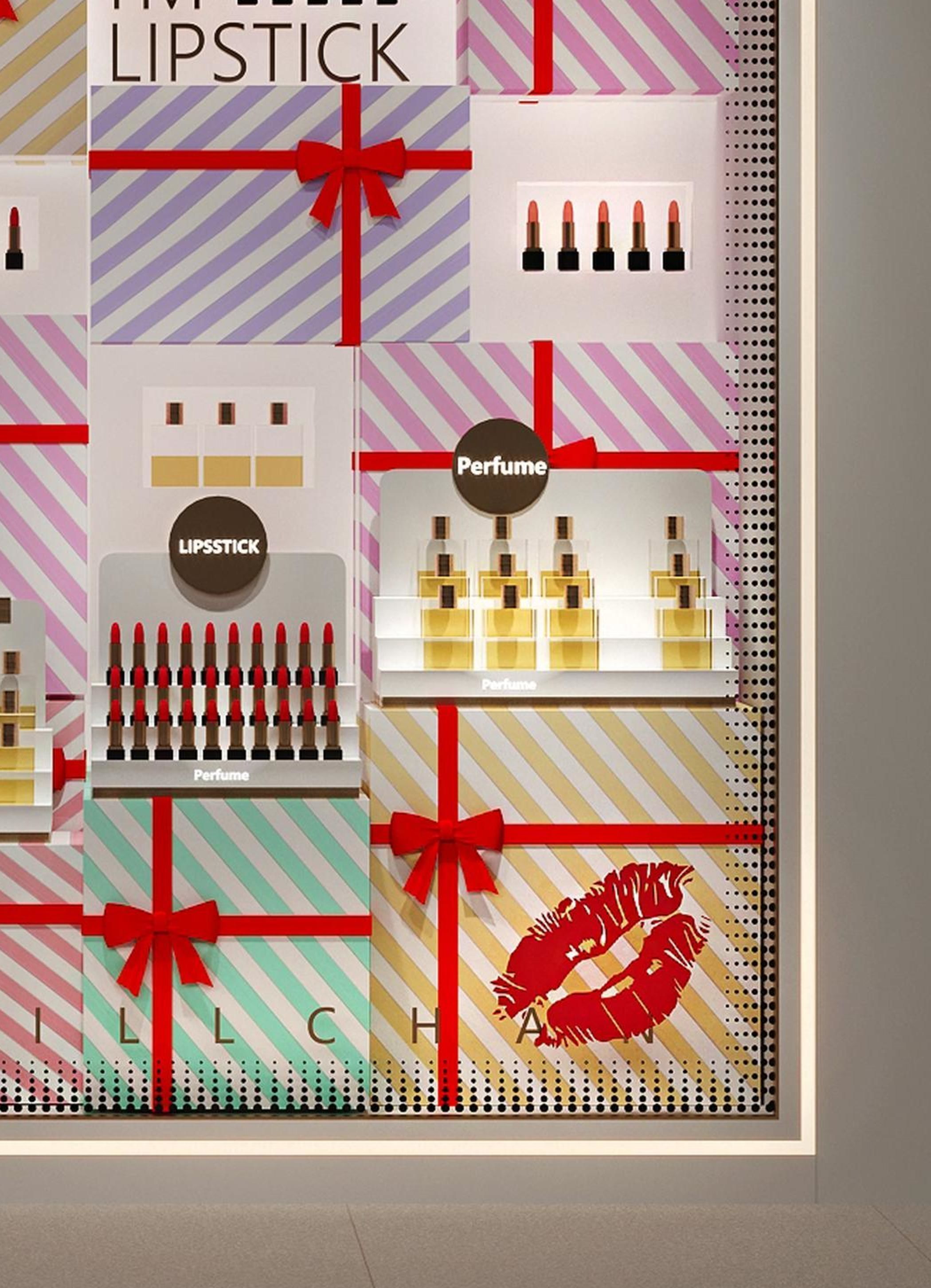 Shop Cosmetic Window Design Modern 3D model_1