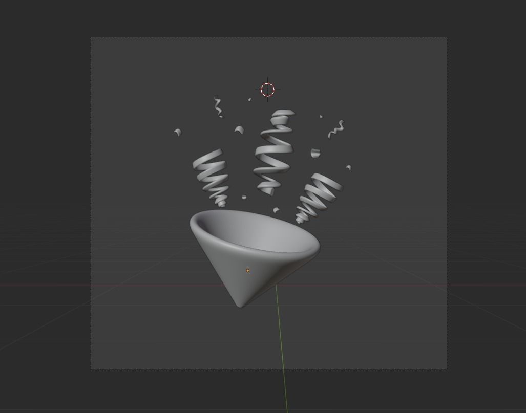 Confetti 3d Icon Illustration pack 3D model_20