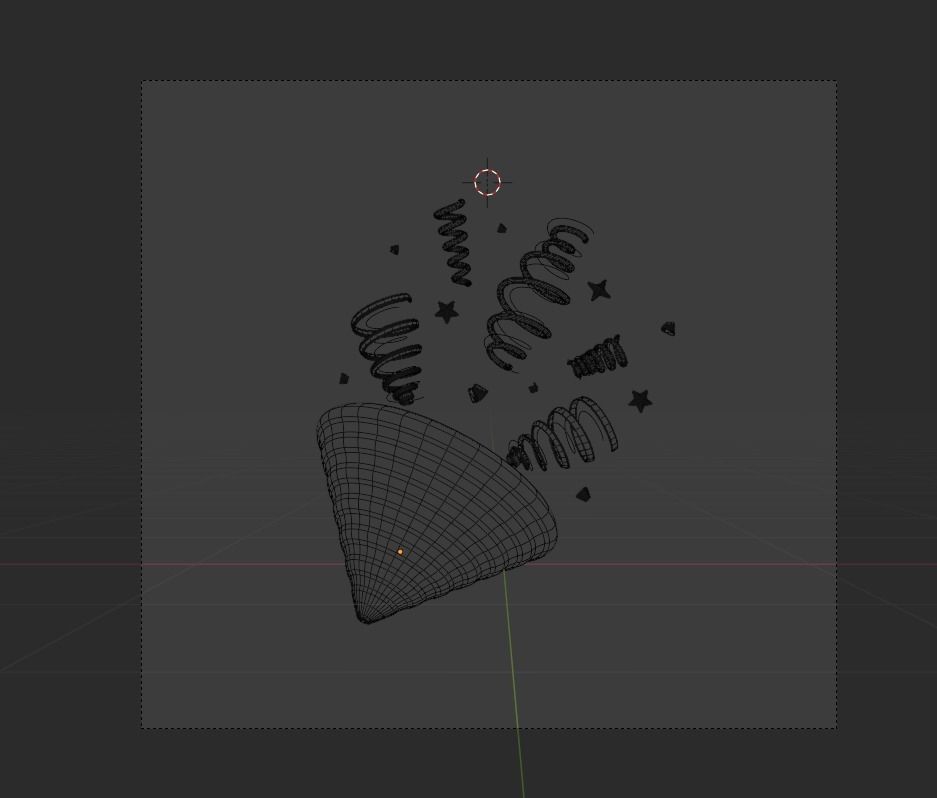 Confetti 3d Icon Illustration pack 3D model_9