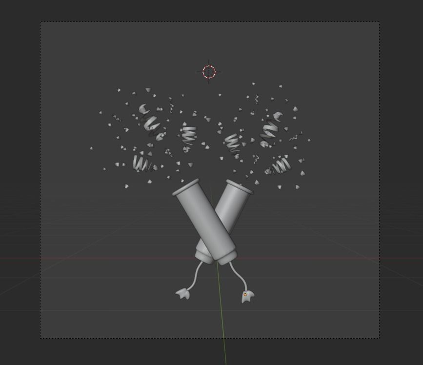 Confetti 3d Icon Illustration pack 3D model_10