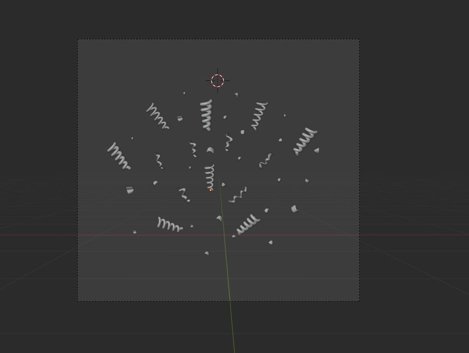 Confetti 3d Icon Illustration pack 3D model_18