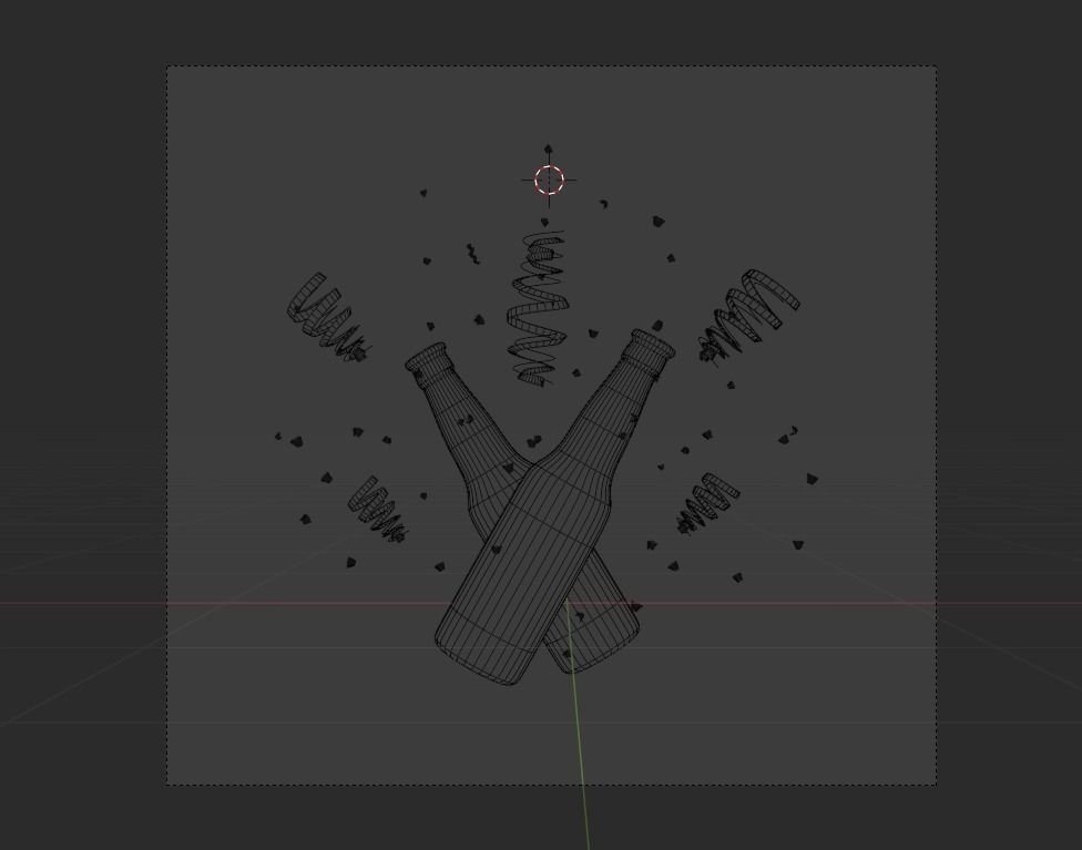 Confetti 3d Icon Illustration pack 3D model_11