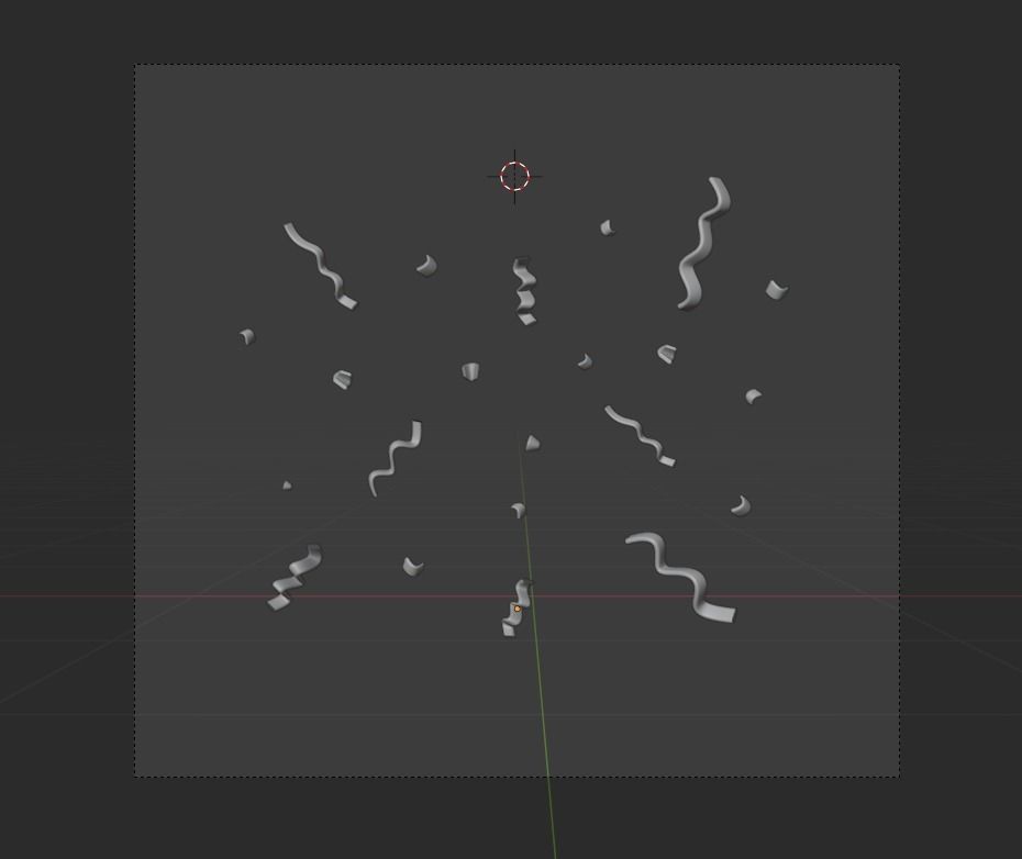 Confetti 3d Icon Illustration pack 3D model_17