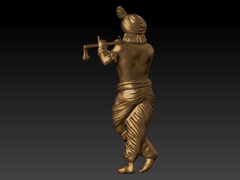 Krishna straight 3D print model_2