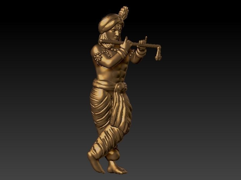 Krishna straight 3D print model_4