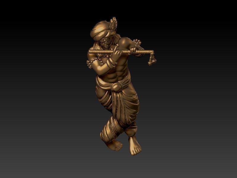 Krishna straight 3D print model_5