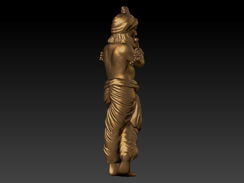 Krishna straight 3D print model_3