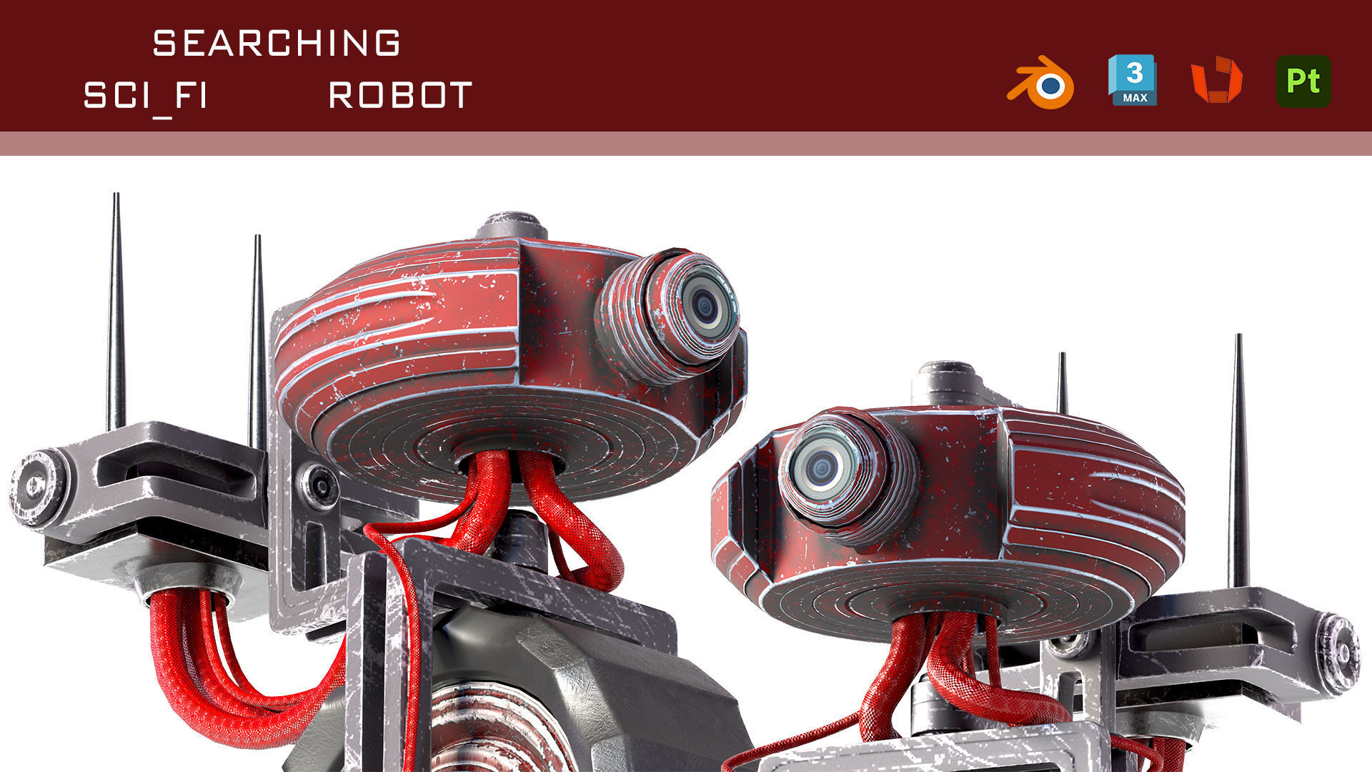 sci fi vehicle robot Low-poly 3D model_1