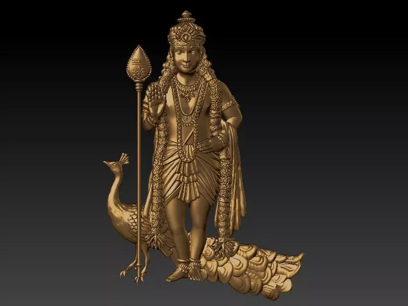 Lord Murugan  Lord Kartikeya 3D print model_0