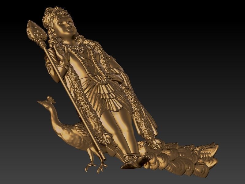 Lord Murugan  Lord Kartikeya 3D print model_2