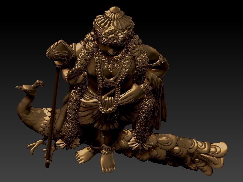 Lord Murugan  Lord Kartikeya 3D print model_5