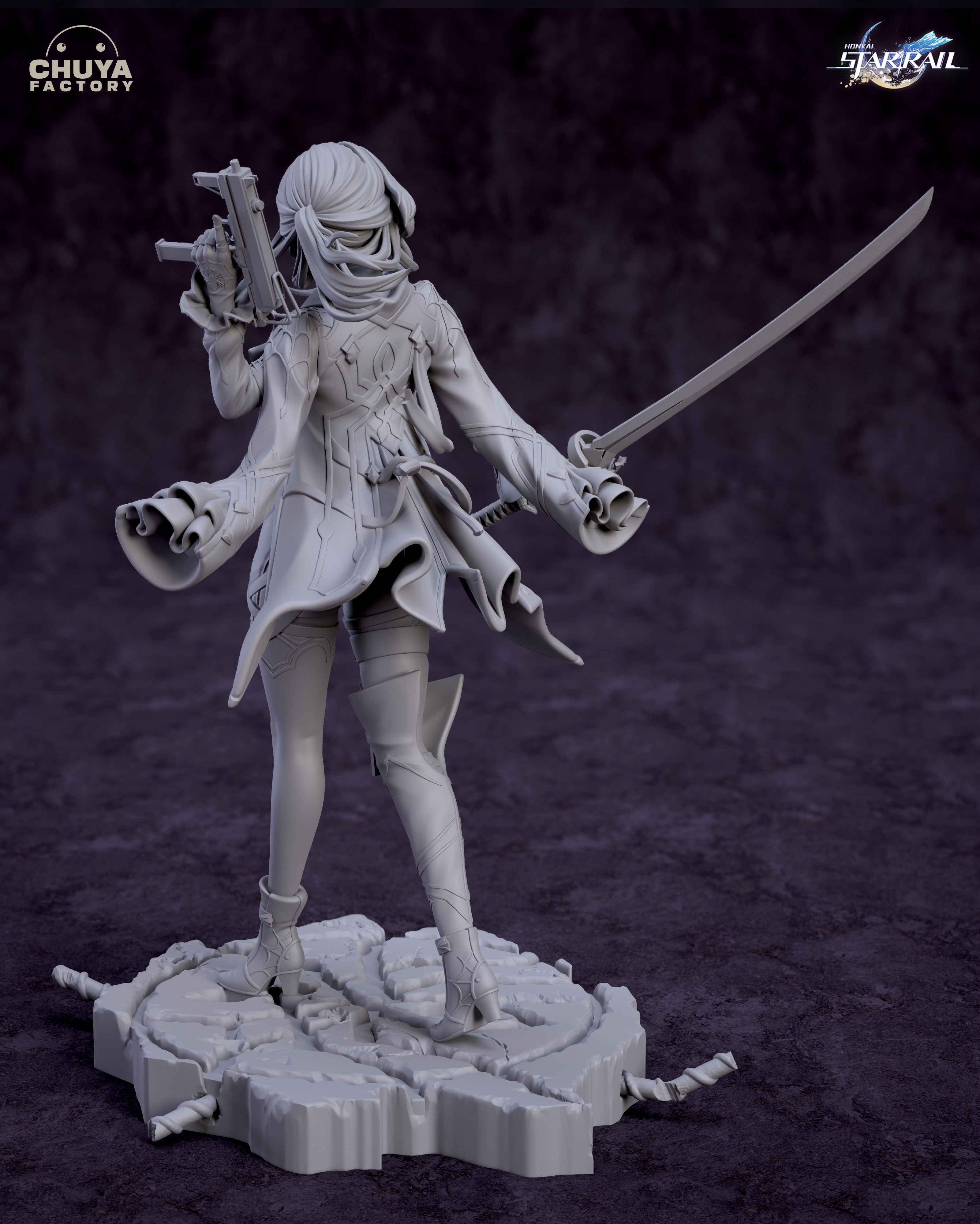 Kafka - Honkai Starrail 3D print model_4
