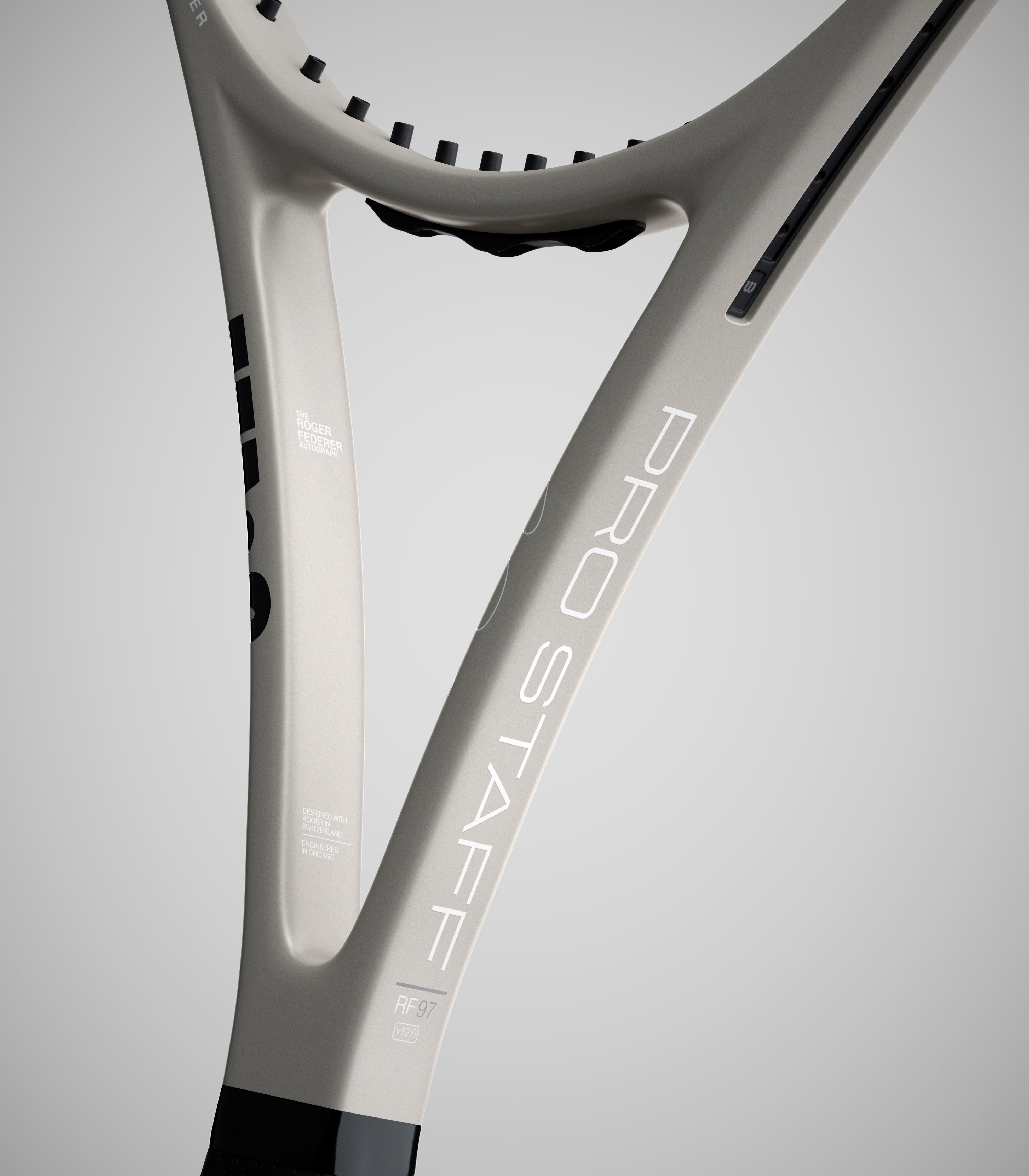 Wilson Pro Staff RF97 Autograph Silver 3D model_4