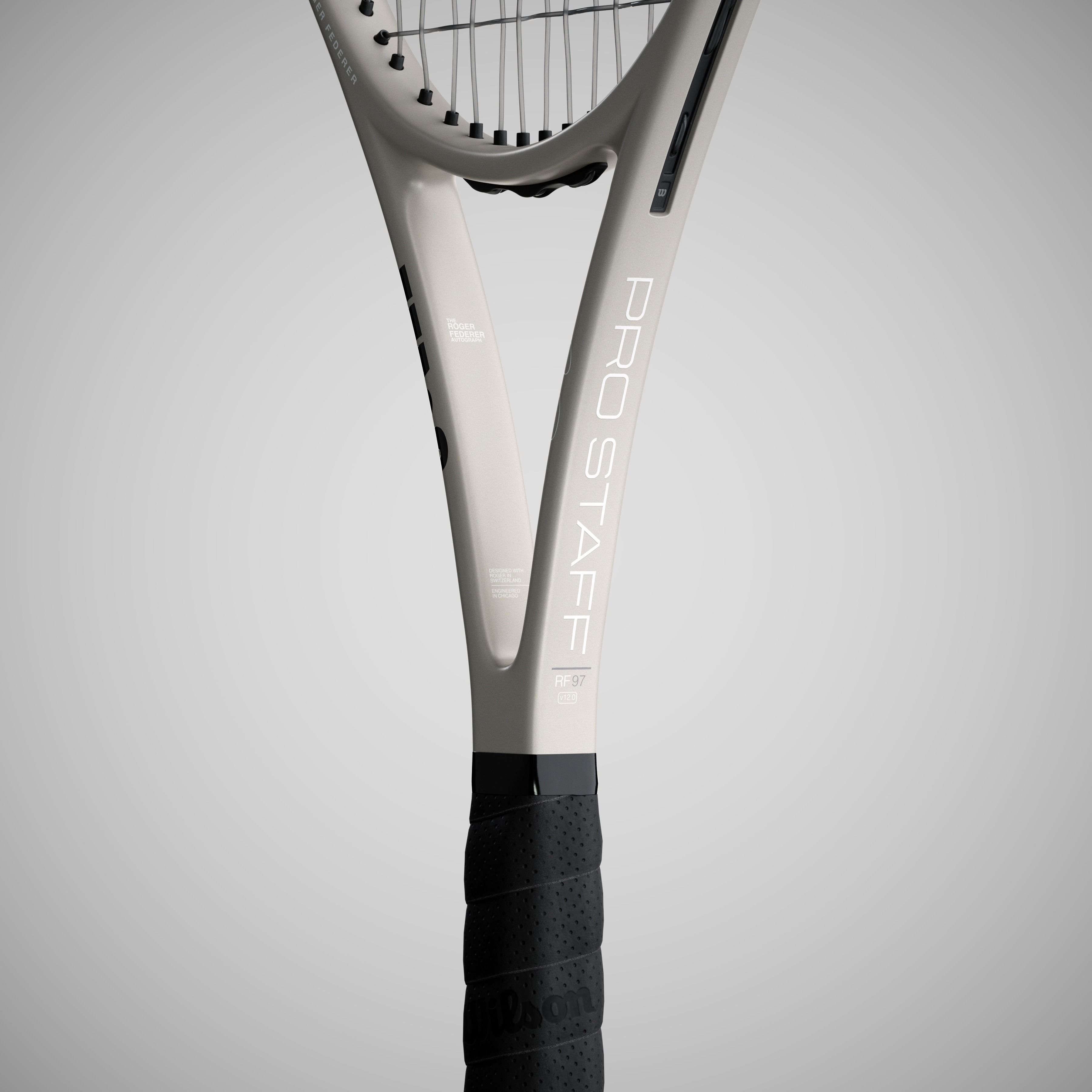 Wilson Pro Staff RF97 Autograph Silver 3D model_3