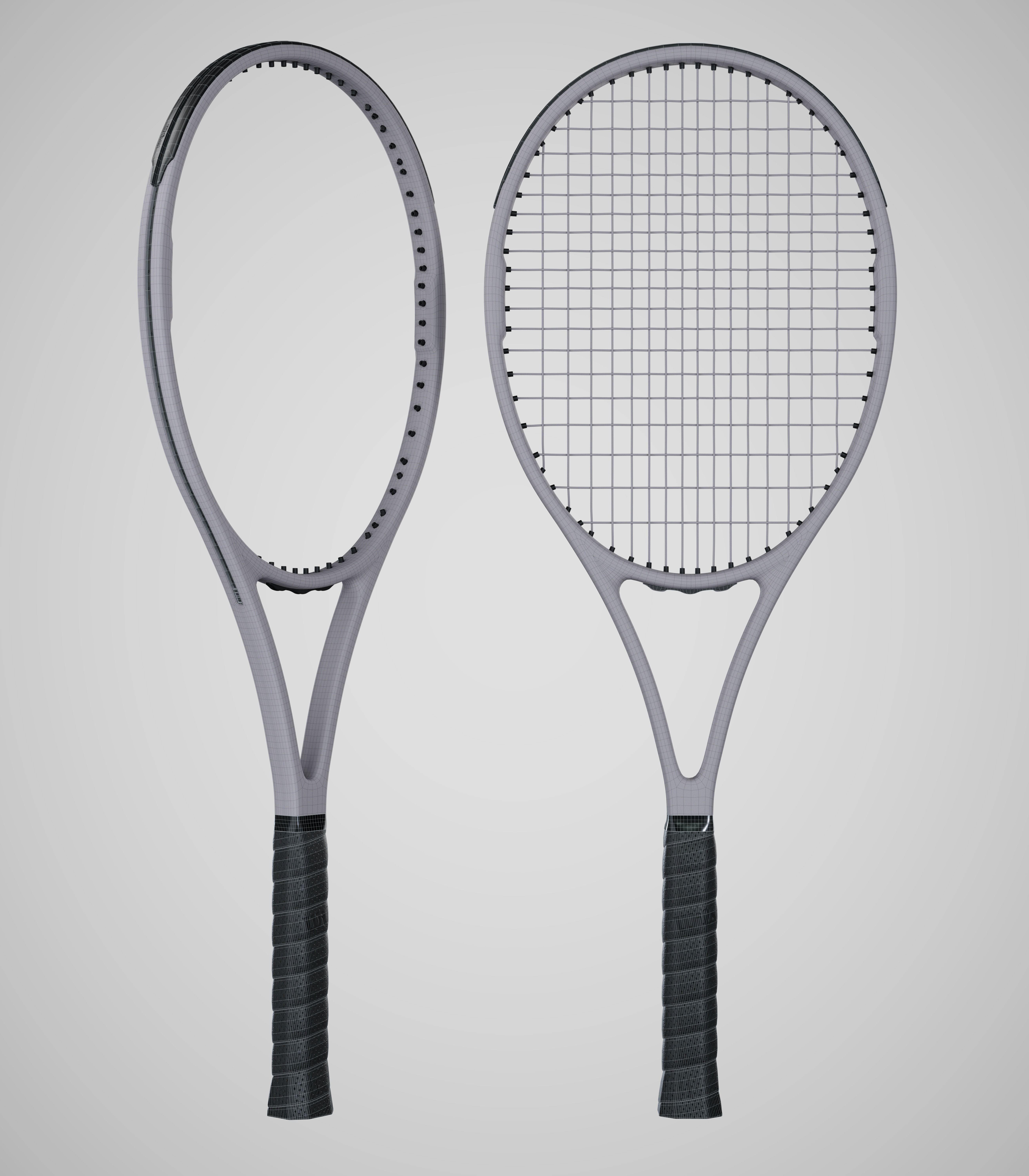 Wilson Pro Staff RF97 Autograph Silver 3D model_12