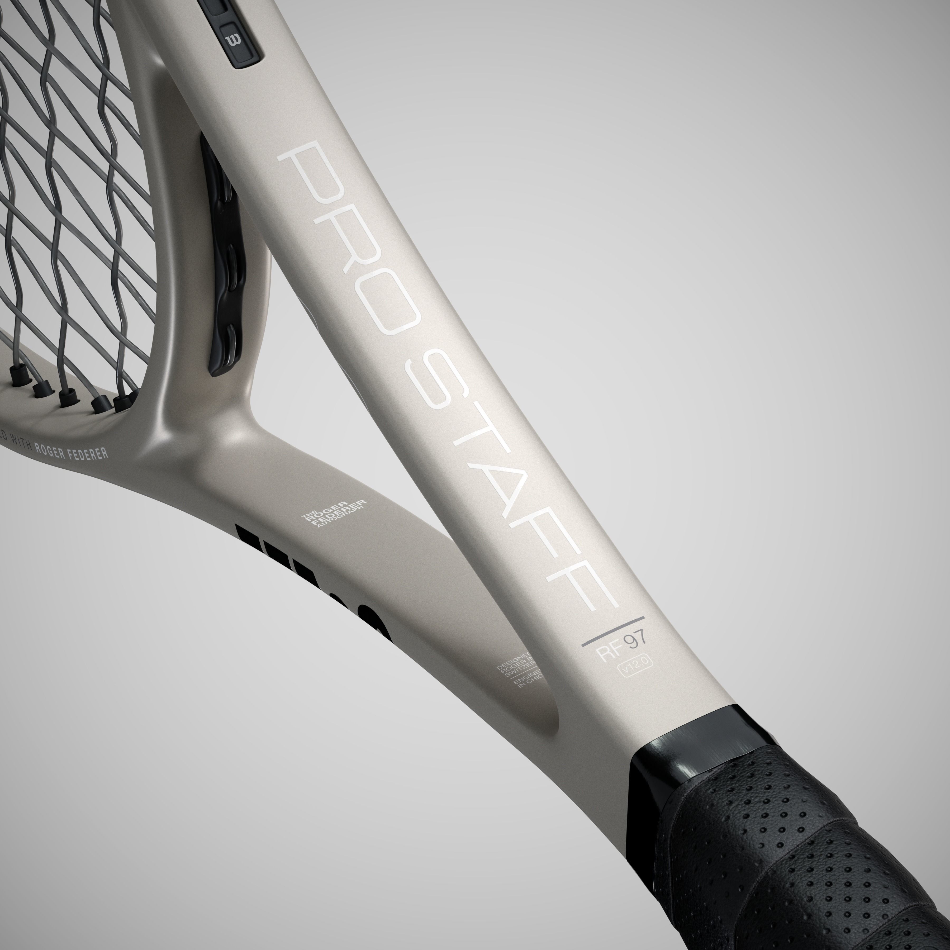 Wilson Pro Staff RF97 Autograph Silver 3D model_7