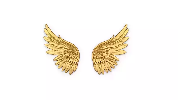 Wings Printable carved decor 05 