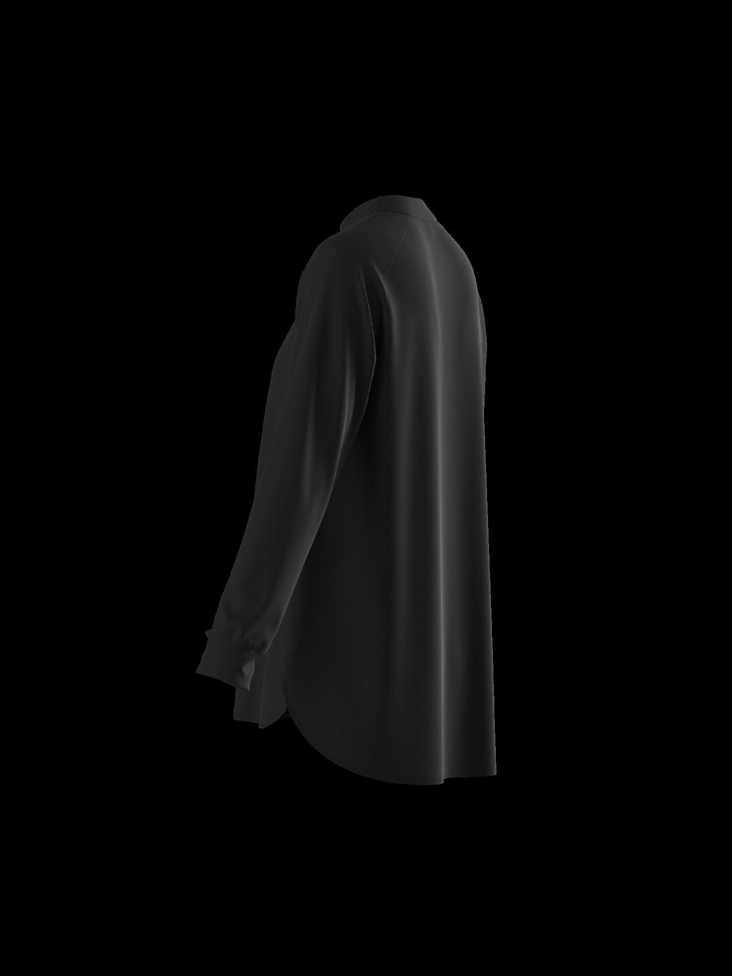 Female oversized raglan longsleeve 3D model_4