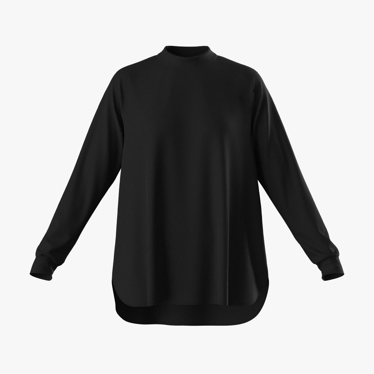 Female oversized raglan longsleeve 3D model_18