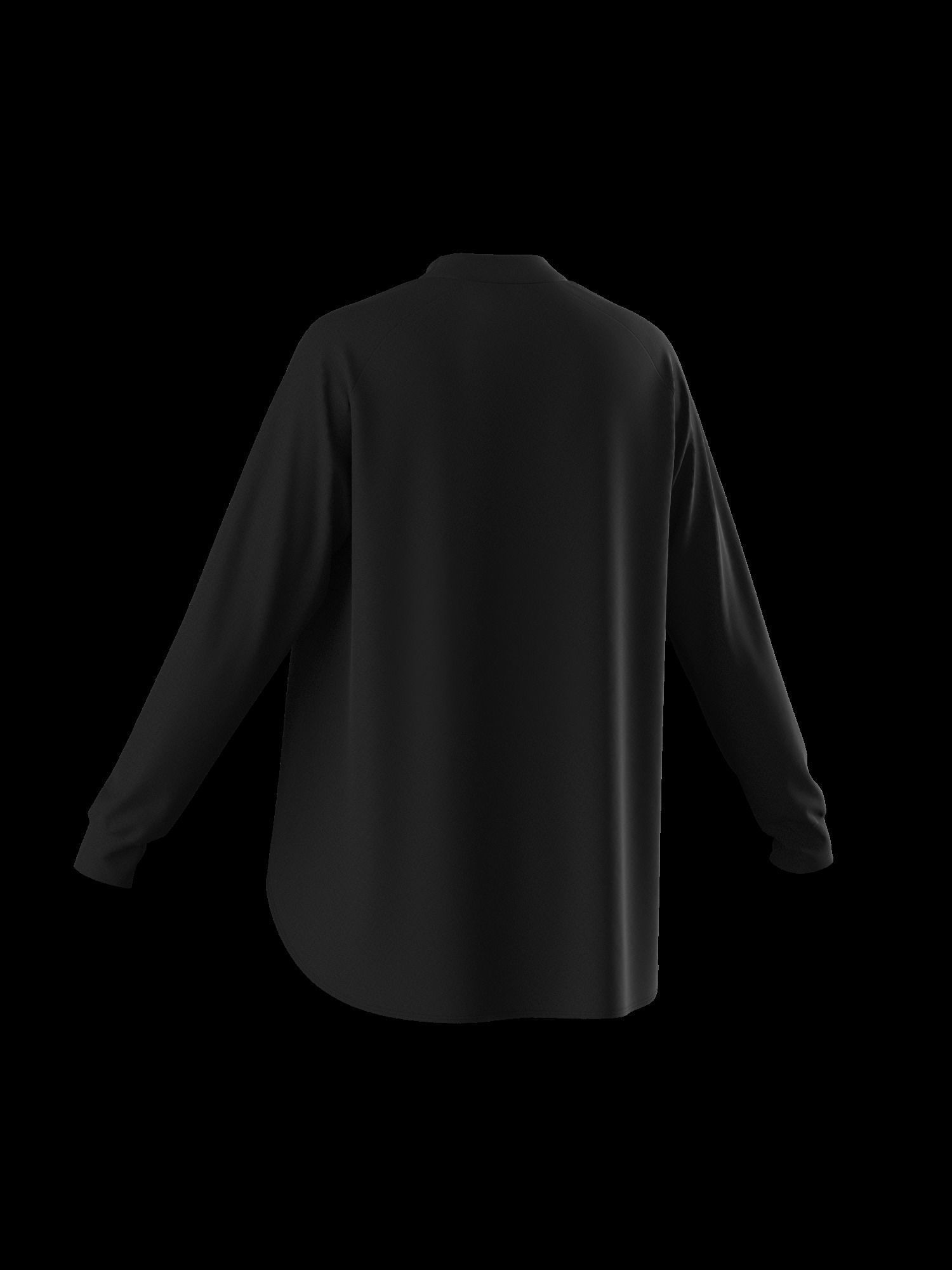 Female oversized raglan longsleeve 3D model_16