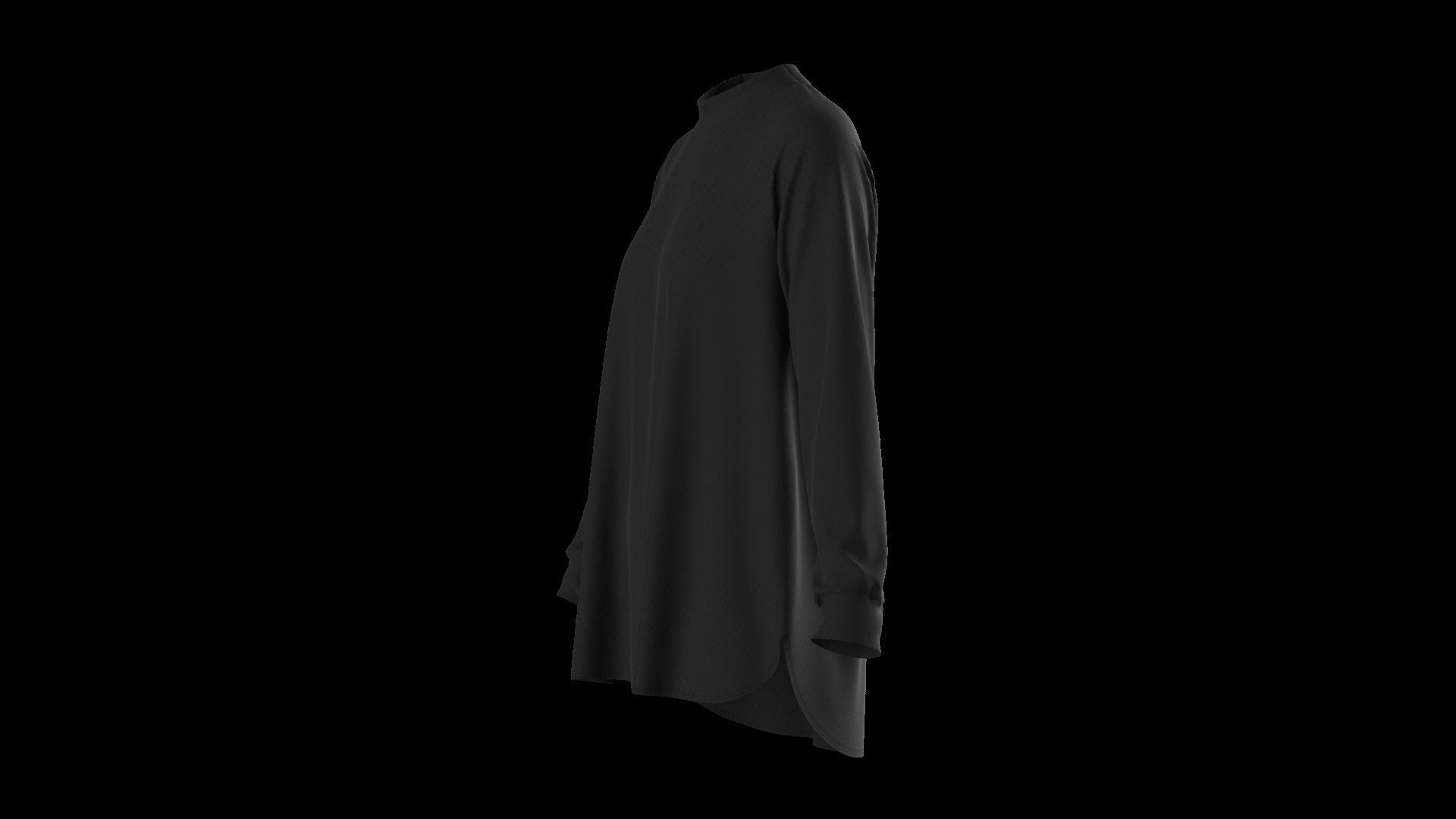 Female oversized raglan longsleeve 3D model_29