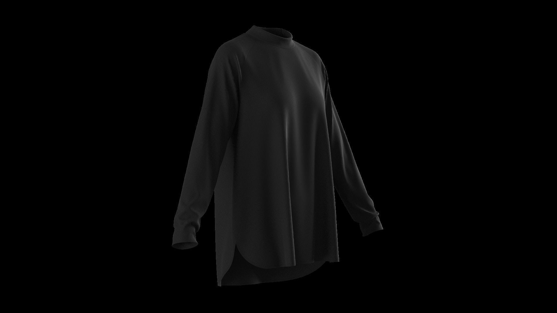 Female oversized raglan longsleeve 3D model_19