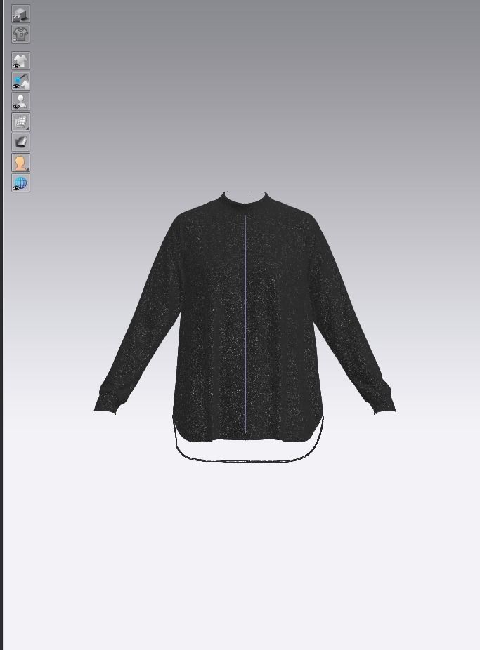 Female oversized raglan longsleeve 3D model_17