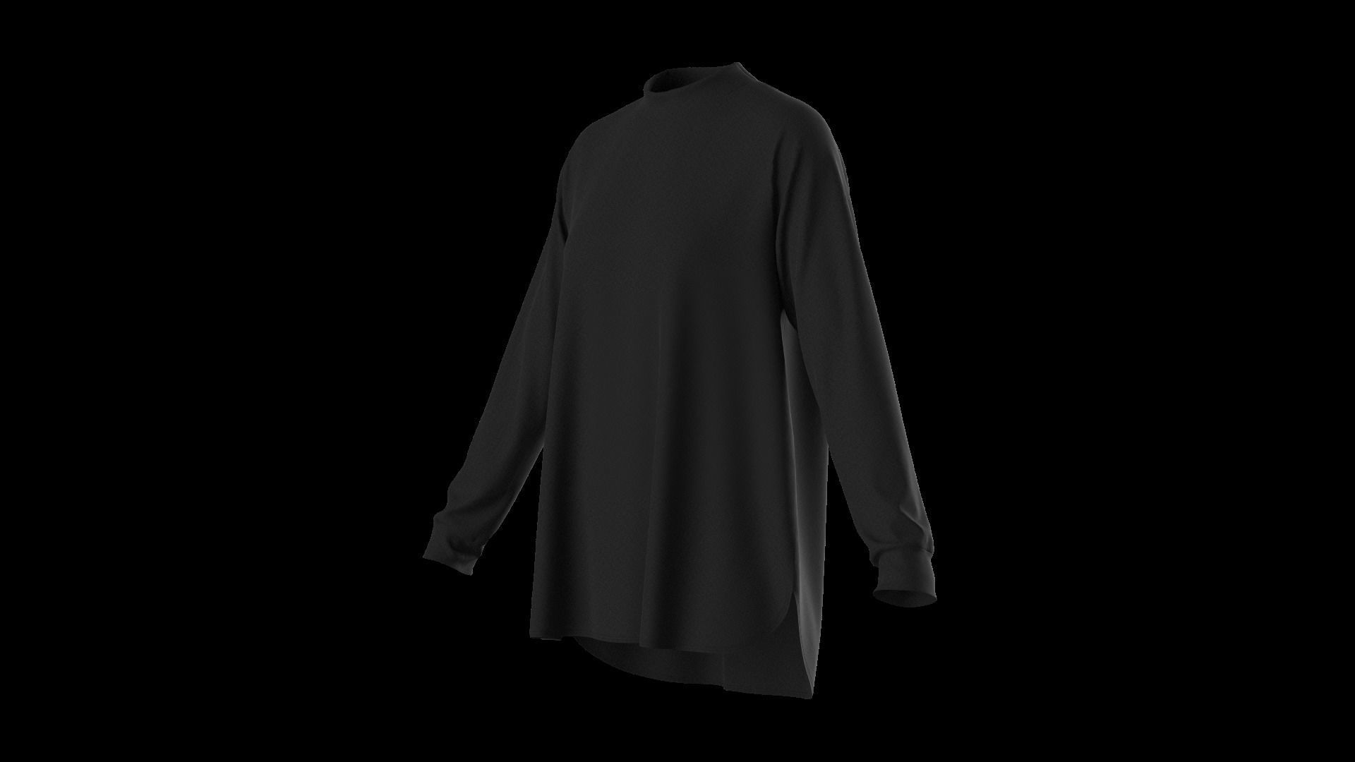 Female oversized raglan longsleeve 3D model_28