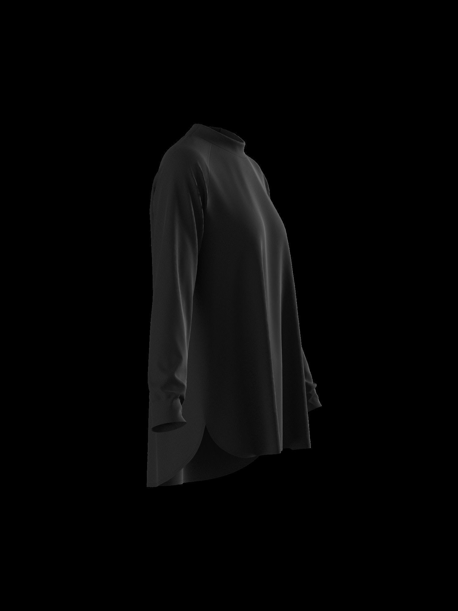 Female oversized raglan longsleeve 3D model_10