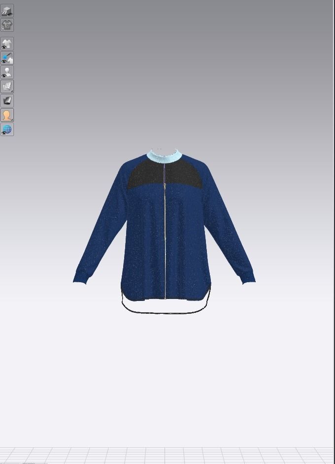 Female oversized raglan longsleeve 3D model_17