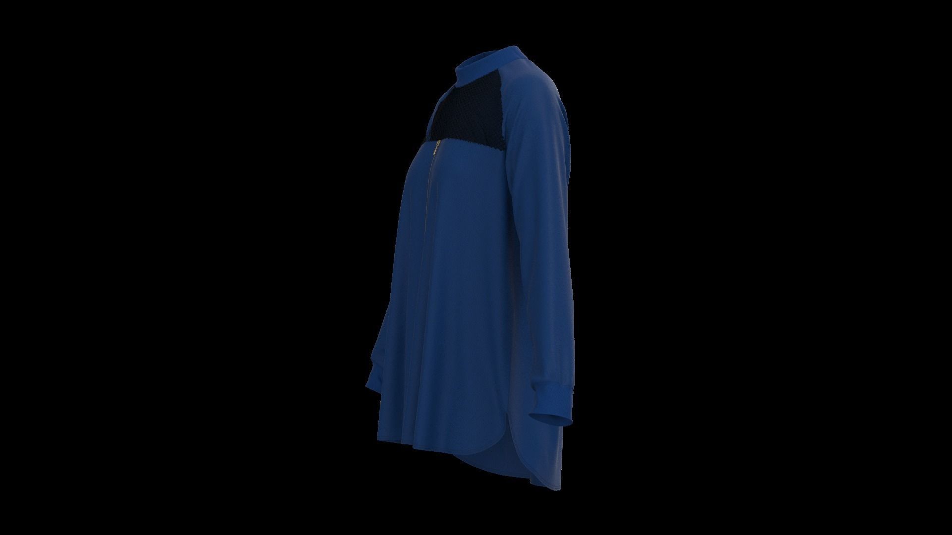 Female oversized raglan longsleeve 3D model_14
