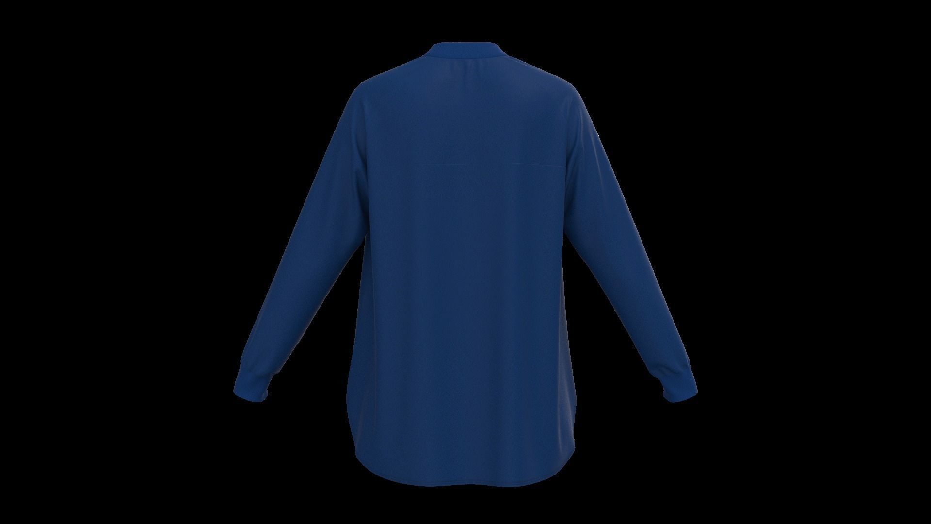 Female oversized raglan longsleeve 3D model_9