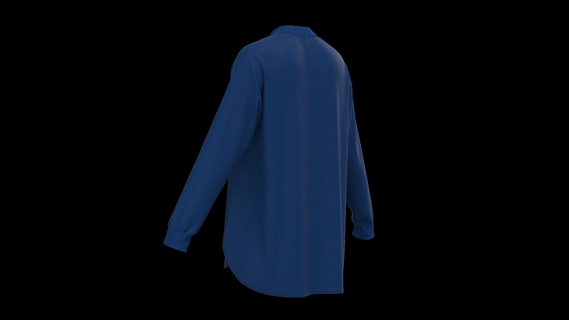 Female oversized raglan longsleeve 3D model_11