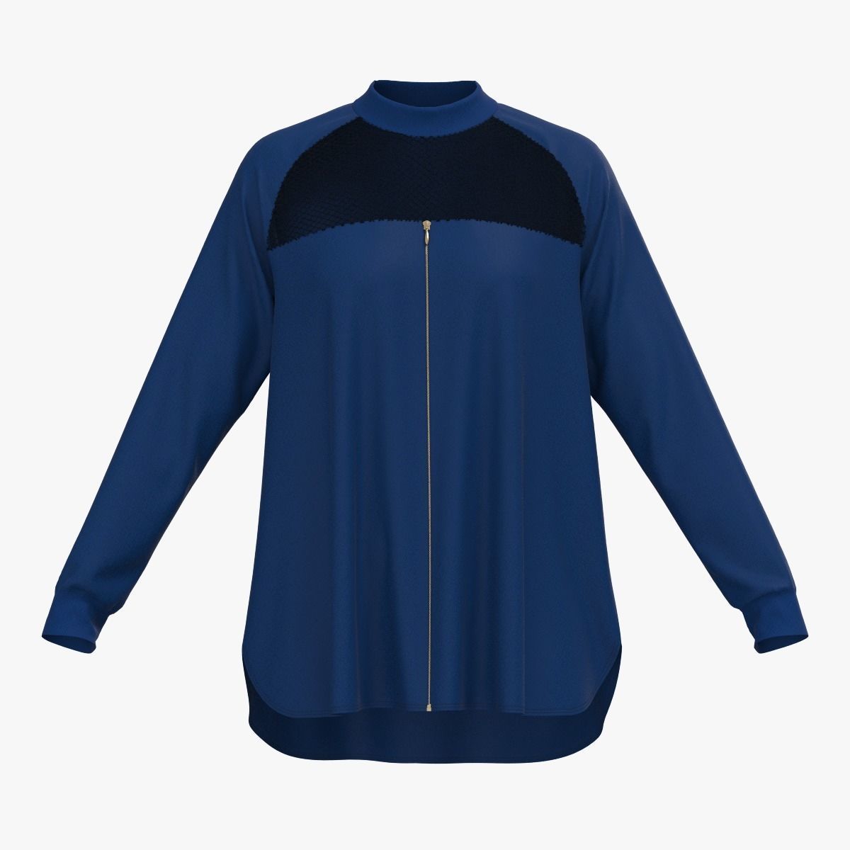 Female oversized raglan longsleeve 3D model_28