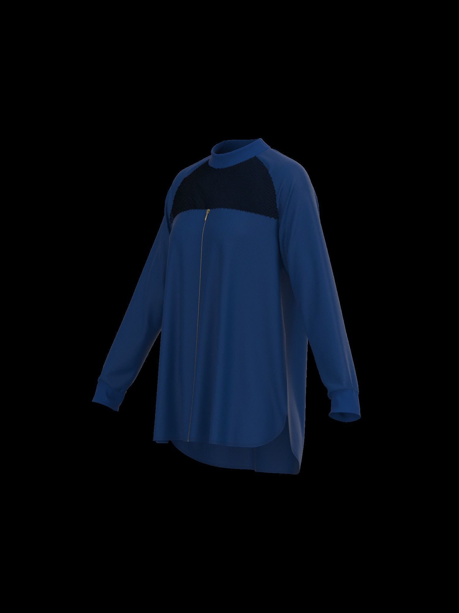 Female oversized raglan longsleeve 3D model_24