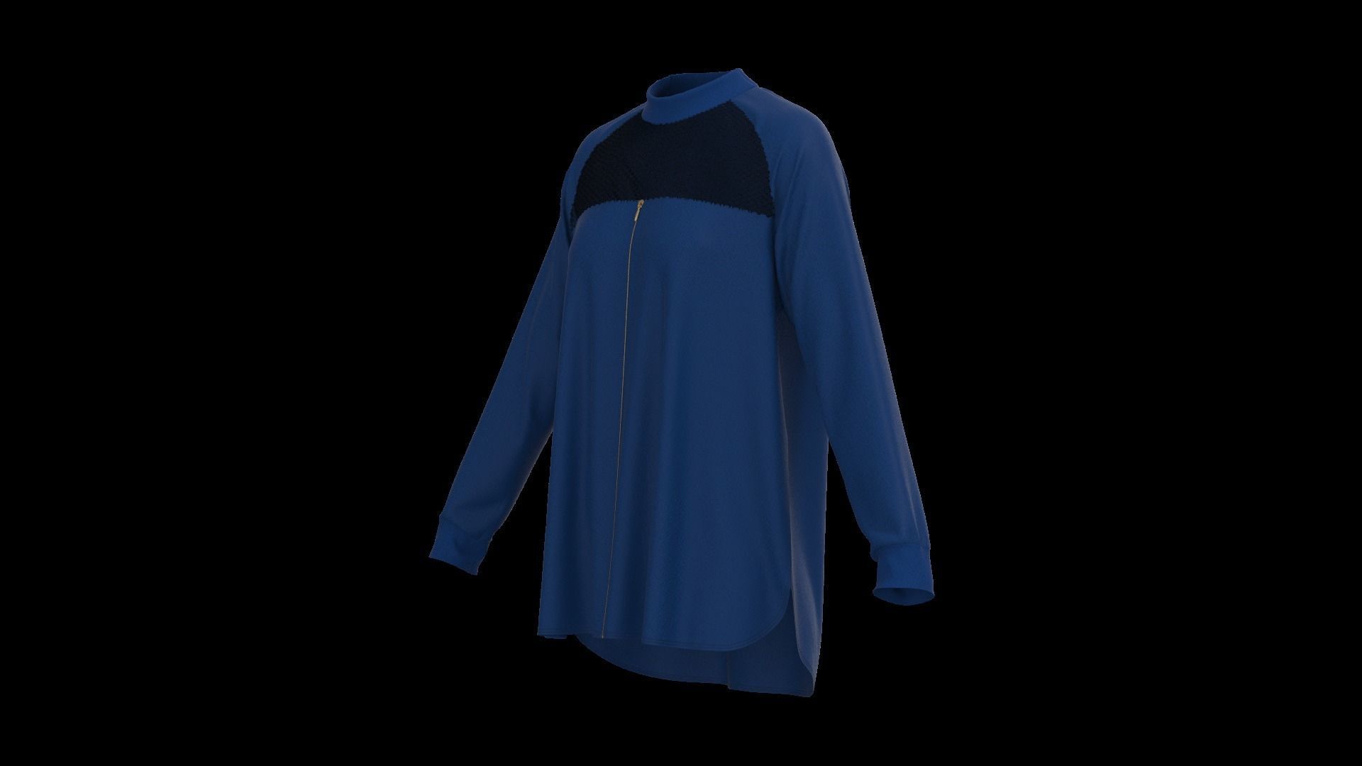 Female oversized raglan longsleeve 3D model_15