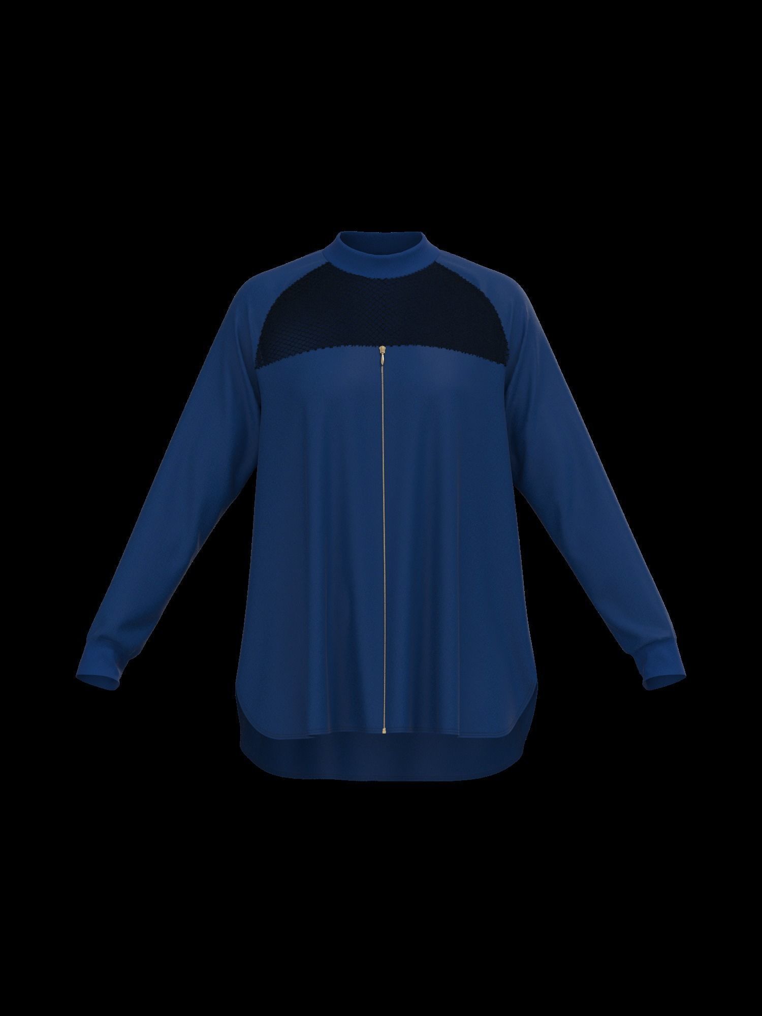 Female oversized raglan longsleeve 3D model_18