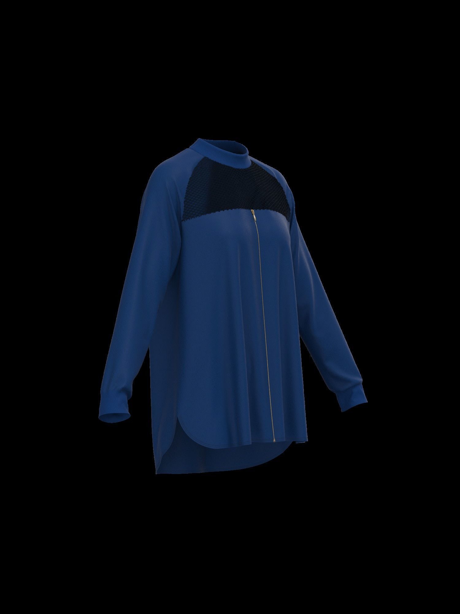 Female oversized raglan longsleeve 3D model_26