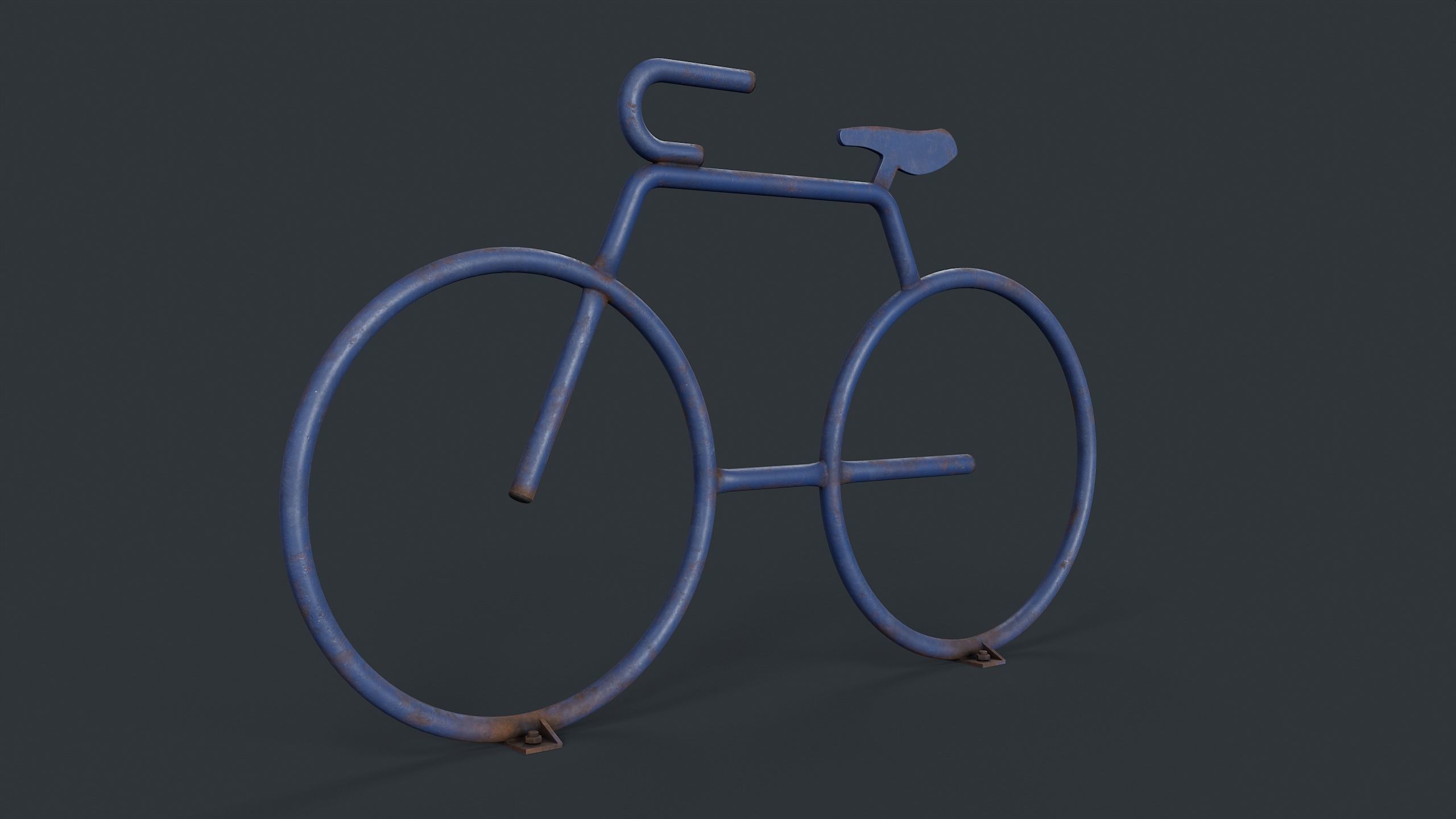Bike Rack 25 PBR Game Ready Low-poly Low-poly 3D model_5