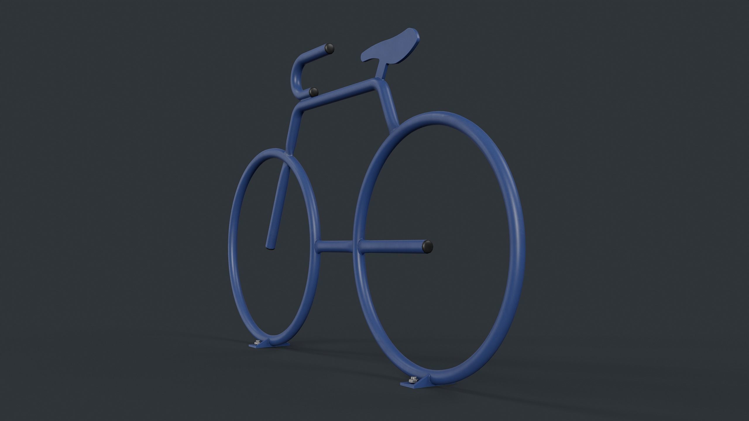 Bike Rack 25 PBR Game Ready Low-poly Low-poly 3D model_6