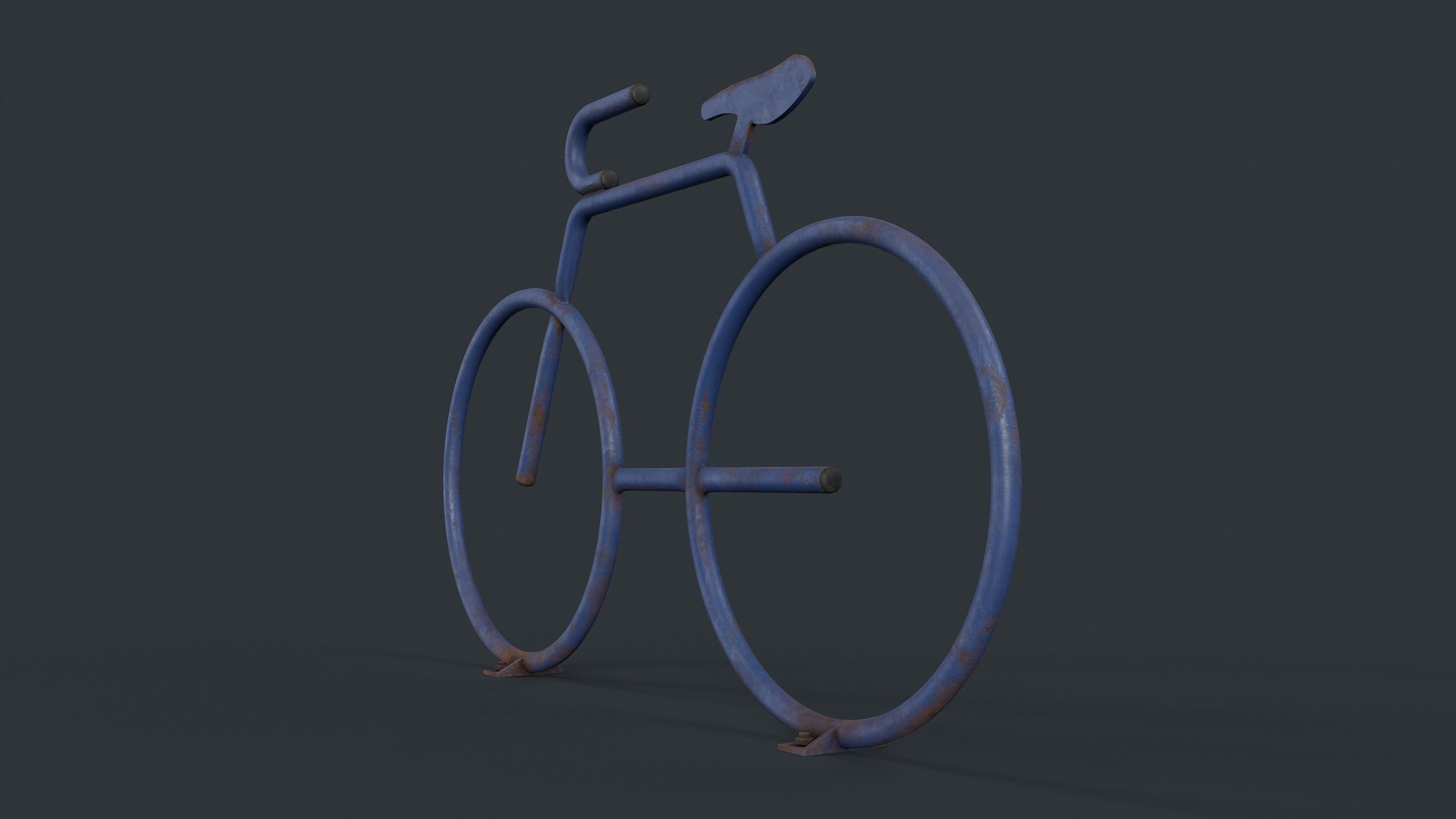 Bike Rack 25 PBR Game Ready Low-poly Low-poly 3D model_7