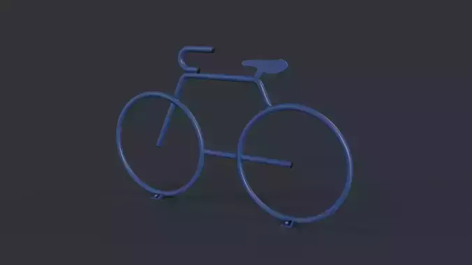 Bike Rack 25 PBR Game Ready Low-poly Low-poly 3D model