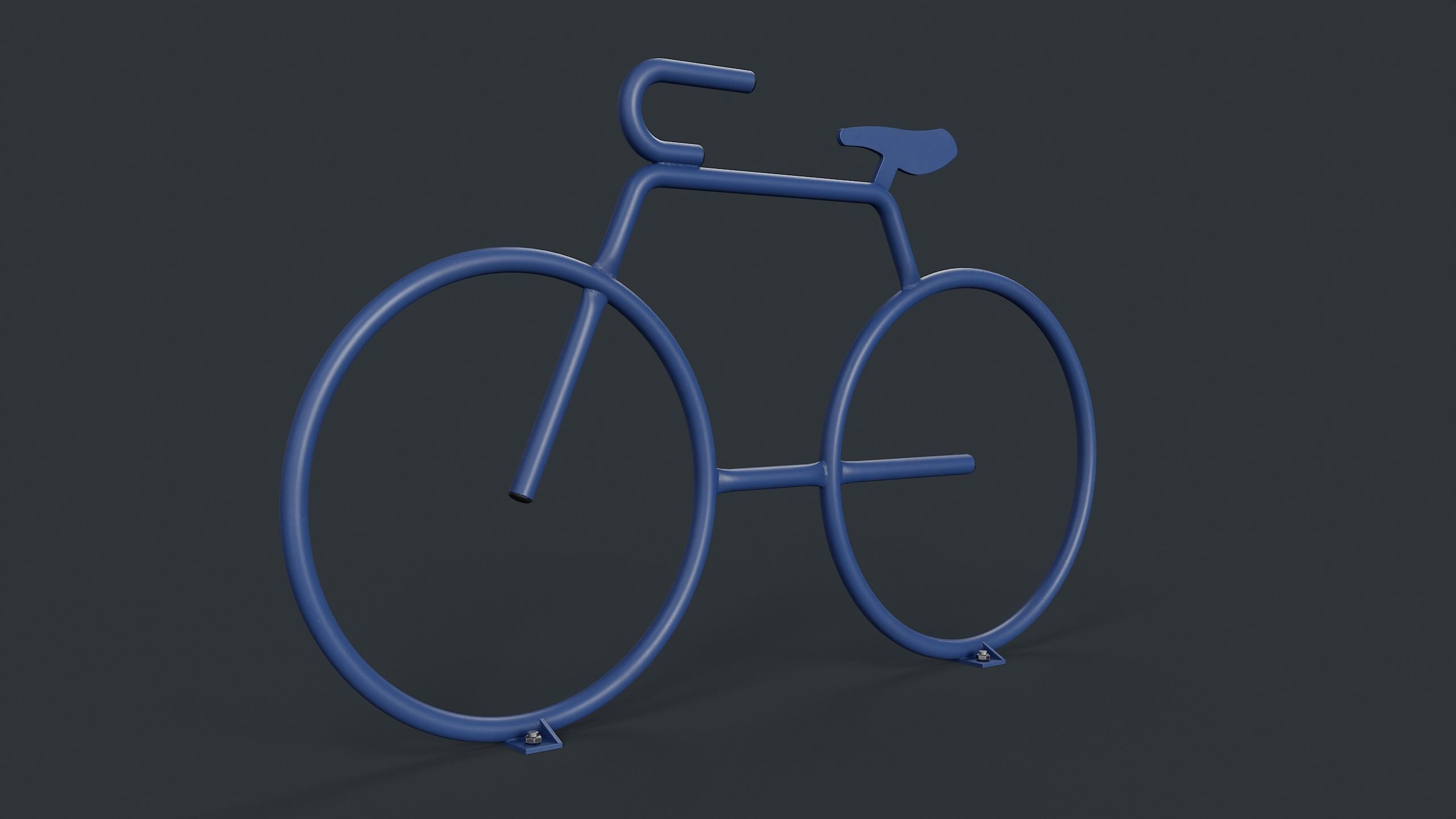 Bike Rack 25 PBR Game Ready Low-poly Low-poly 3D model_4