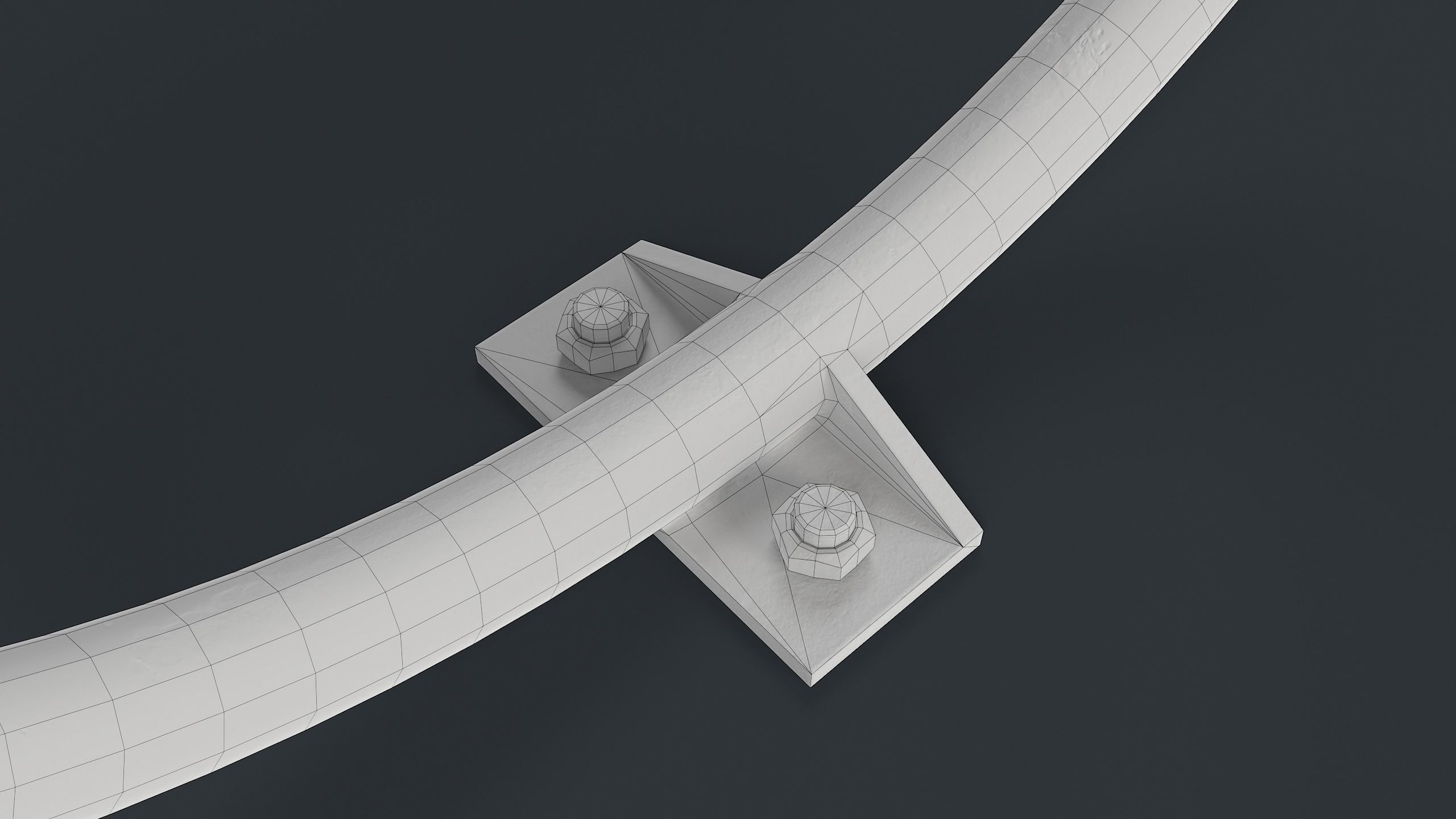 Bike Rack 25 PBR Game Ready Low-poly Low-poly 3D model_22