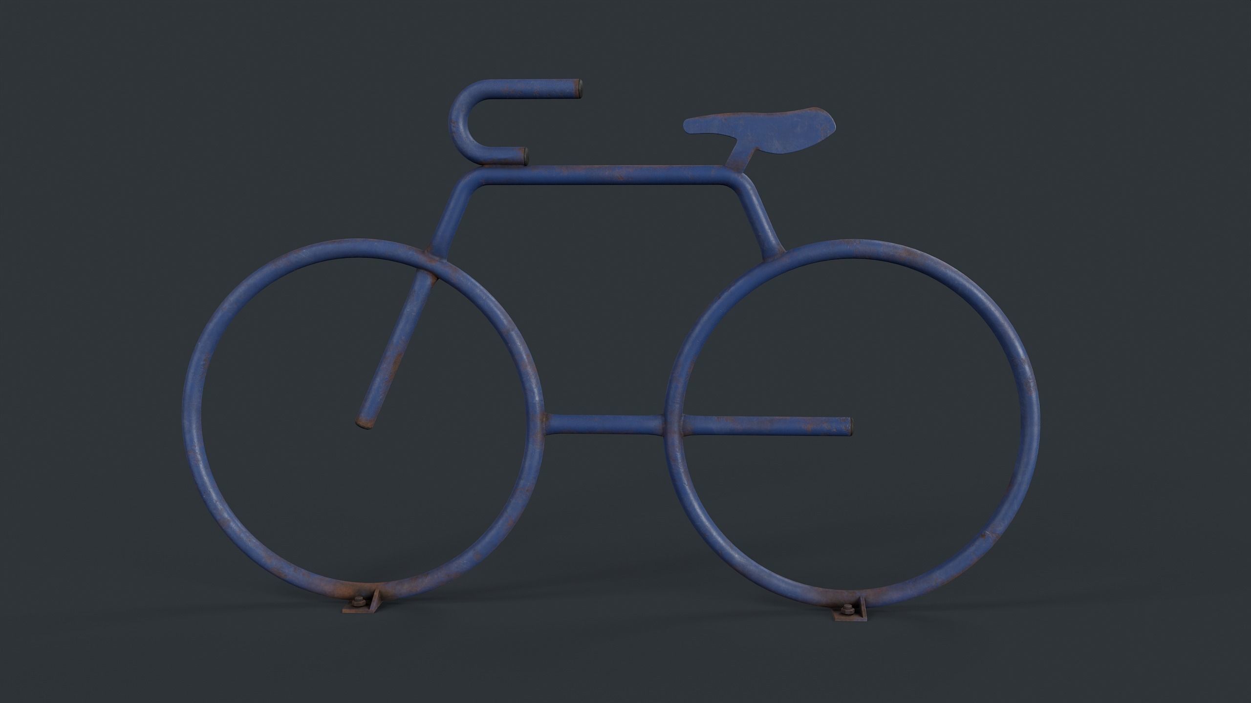 Bike Rack 25 PBR Game Ready Low-poly Low-poly 3D model_3