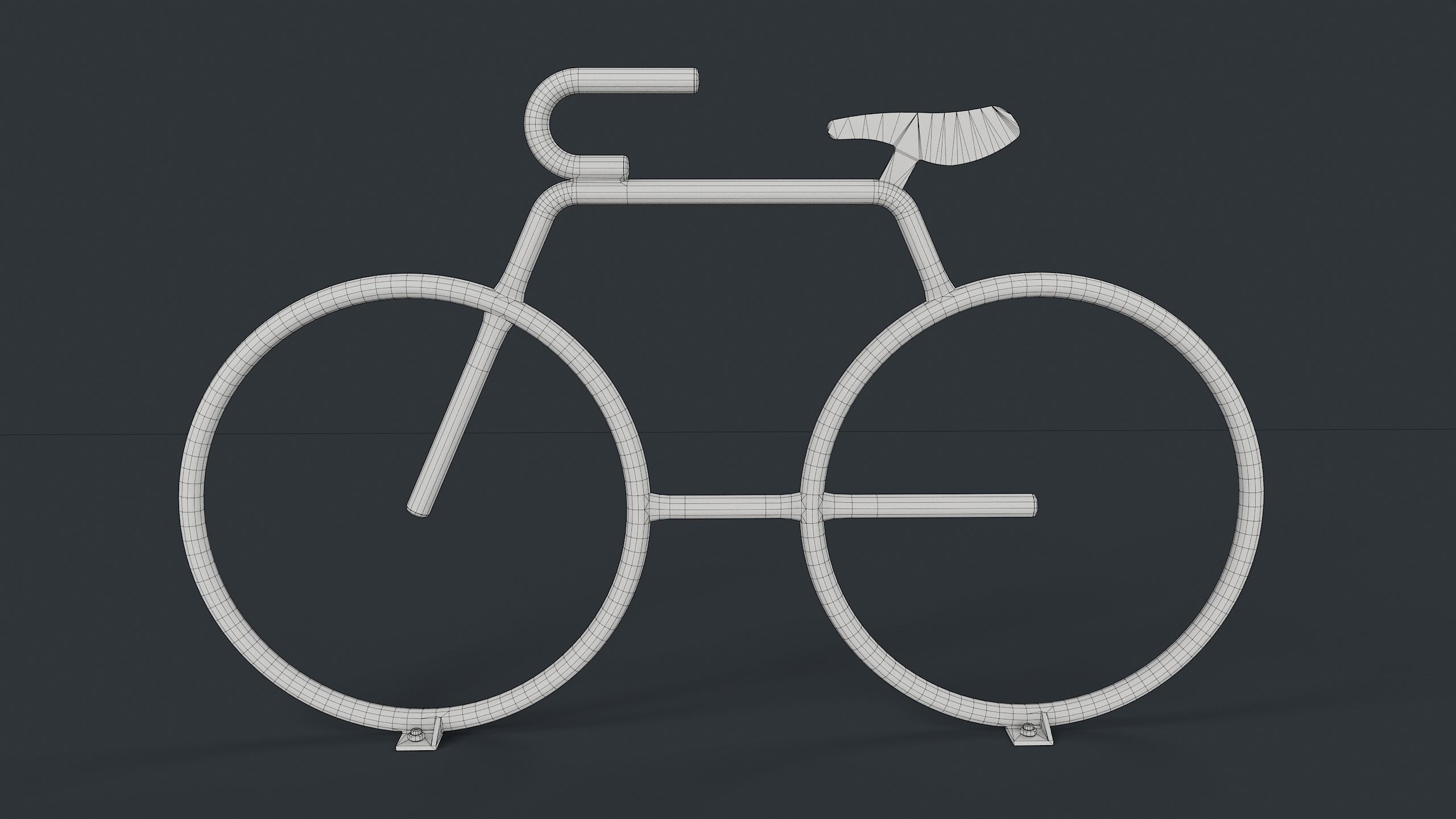 Bike Rack 25 PBR Game Ready Low-poly Low-poly 3D model_18