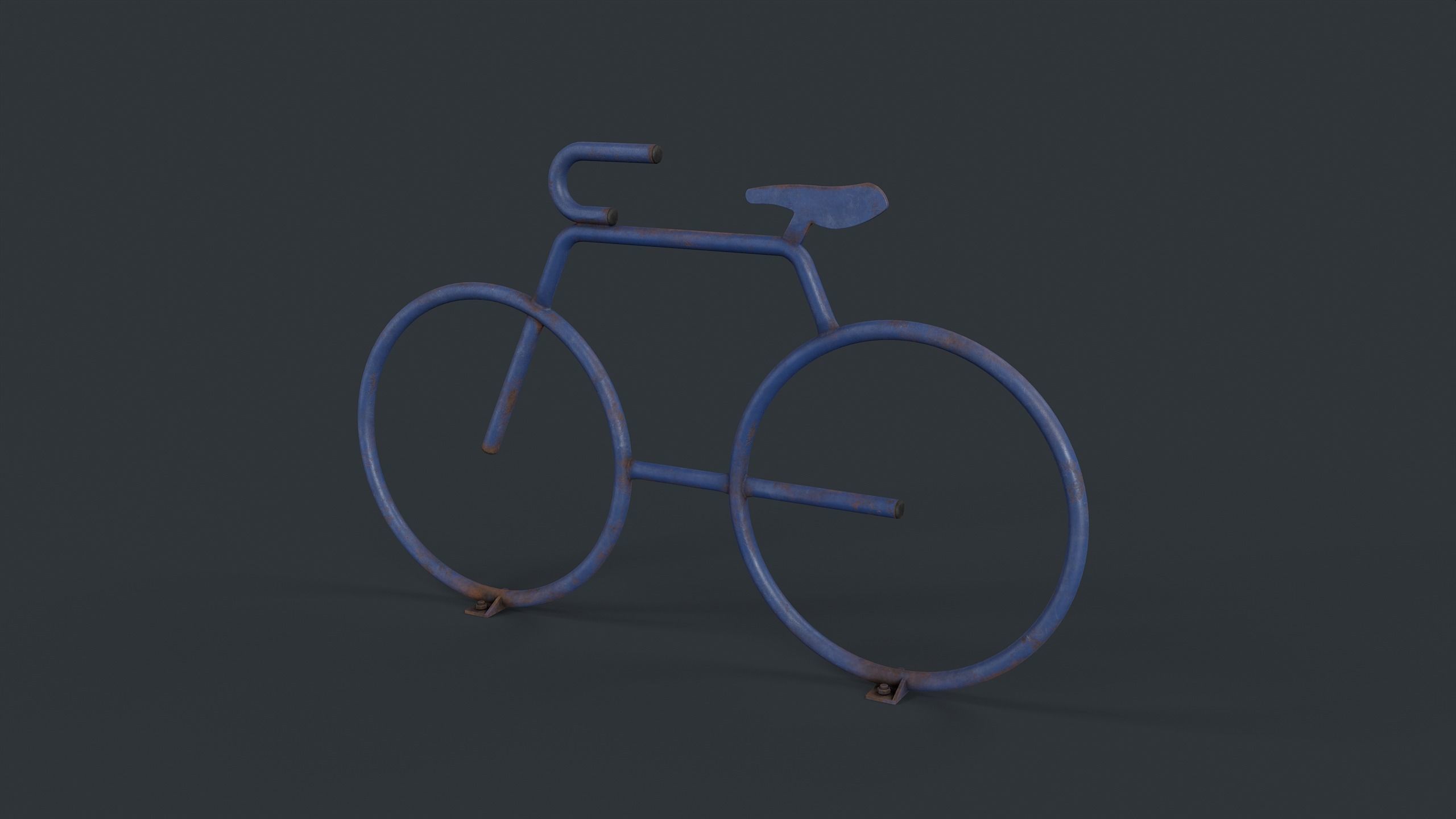 Bike Rack 25 PBR Game Ready Low-poly Low-poly 3D model_1