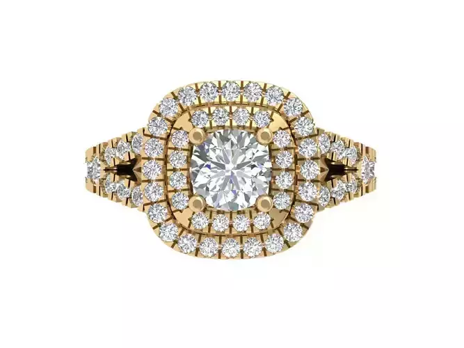  Cushion Solitaire Ring